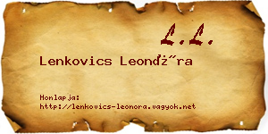 Lenkovics Leonóra névjegykártya